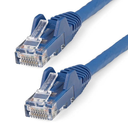 Star Tech 15m CAT6 Ethernet Cable - LSZH (Low Smoke Zero Halogen) - 10 Gigabit 250Mhz 100W PoE RJ45 10GbE UTP Network Patch Cord Snagless with Strain Relief - Blue, CAT 6, ETL Verified, 24AWG