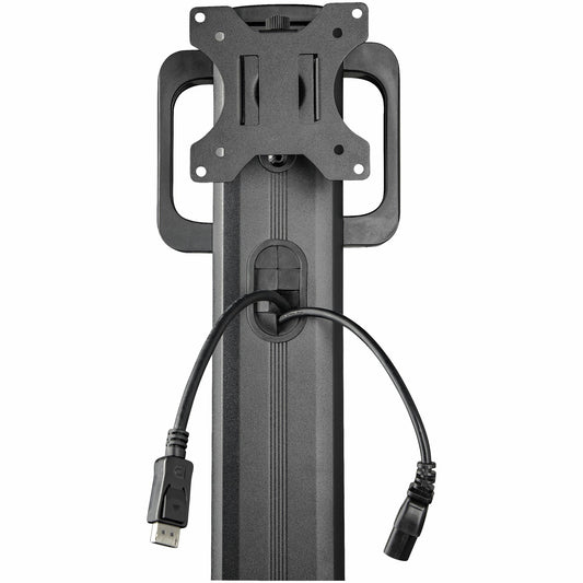 Star Tech Mobile Workstation Cart with Monitor Mount, CPU/PC Holder, Keyboard Tray - Ergonomic Height Adjustable Desktop Computer Cart - Rolling Mobile Standing Workstation on Wheels