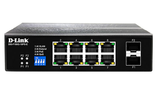 D-Link DIS-F100G-10PS-E network switch Unmanaged Gigabit Ethernet (10/100/1000) Power over Ethernet (PoE)