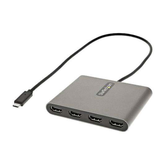 StarTech USB C to Quad HDMI Adapter, USB-C to 4x HDMI Monitor Converter for Windows (no support for macOS/ChromeOS/Linux) - TAA