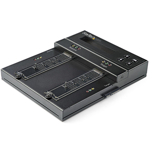 Star Tech Standalone M.2 SATA & M.2 NVMe Duplicator and Eraser - HDD/SSD Cloner/Wiper for M.2 PCIe AHCI/NVMe, M.2 SATA, 2.5/3.5" SATA Drives - External Hard Drive Eraser/Duplicator, TAA