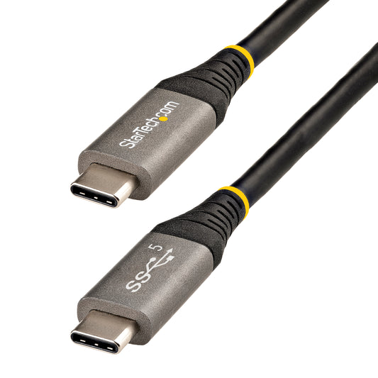 StarTech 6ft (2m) USB C Cable 5Gbps - High Quality USB-C Cable - USB 3.0 (5Gbps) Type-C Cable - 100W (5A) Power Delivery Charging, DP Alt Mode - USB C to C Cord - Charge & Sync