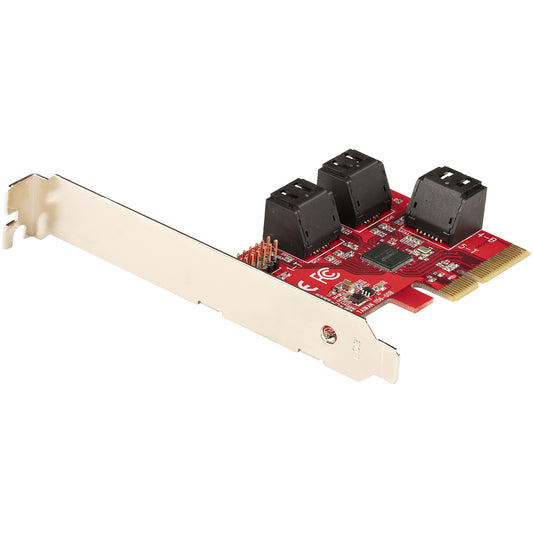 Star Tech SATA PCIe Card - 6 Port PCIe SATA Expansion Card - 6Gbps - Low/Full Profile - Stacked SATA Connectors - ASM1166 Non-Raid - PCI Express to SATA Converter