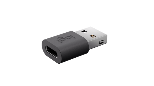 LOGITECH USB-A TO C ADAPTER, GRAPHITE, 2 YEAR WARRANTY