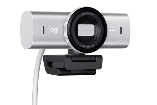 LOGITECH MX BRIO ULTRA HD 4K WEBCAM, ADVANCED AUTOFOCUS, USB-C, PRIVACY SHUTTER, PALE GREY