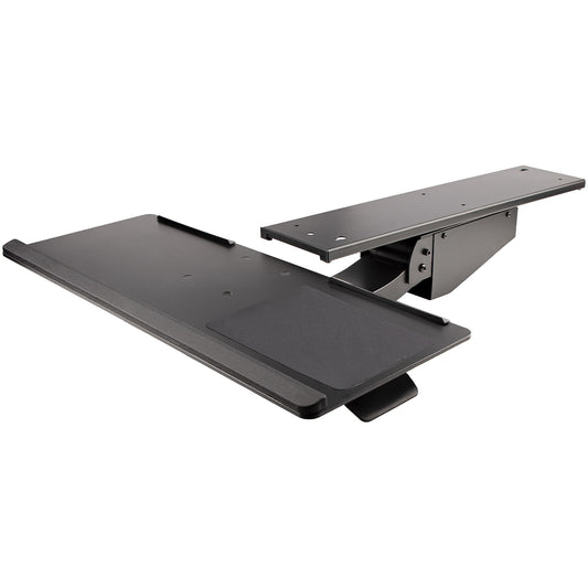 Star Tech Under Desk Keyboard Tray - Full Motion & Height Adjustable Keyboard and Mouse Tray, 10"x26" Platform - Ergonomic Desk Mount Computer Keyboard Tray with Mouse Pad & Wrist Rest