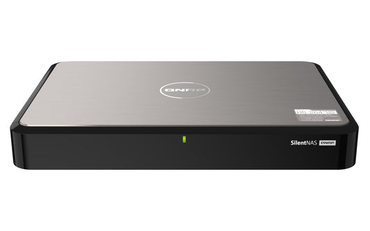 QNAP HS-264-8G, 2-bay fanless desktop NAS, Intel Celeron N5105 quad-core, burst up to 2.9 GHz, 8GB memory, 2 x 2.5"/3.5" SATA HDD bay + 2 x RJ45 2.5GbE, 2yr wty