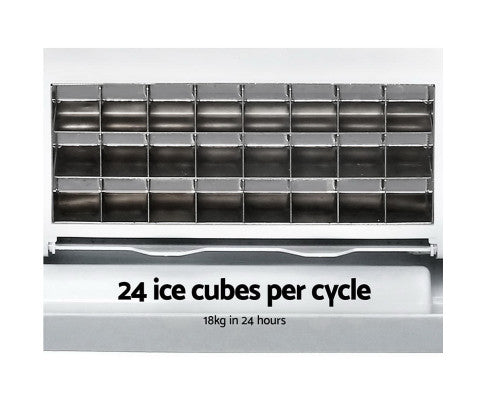 DEVANTi 3.2L Portable Ice Cube Maker Cold Commercial Machine Stainless Steel