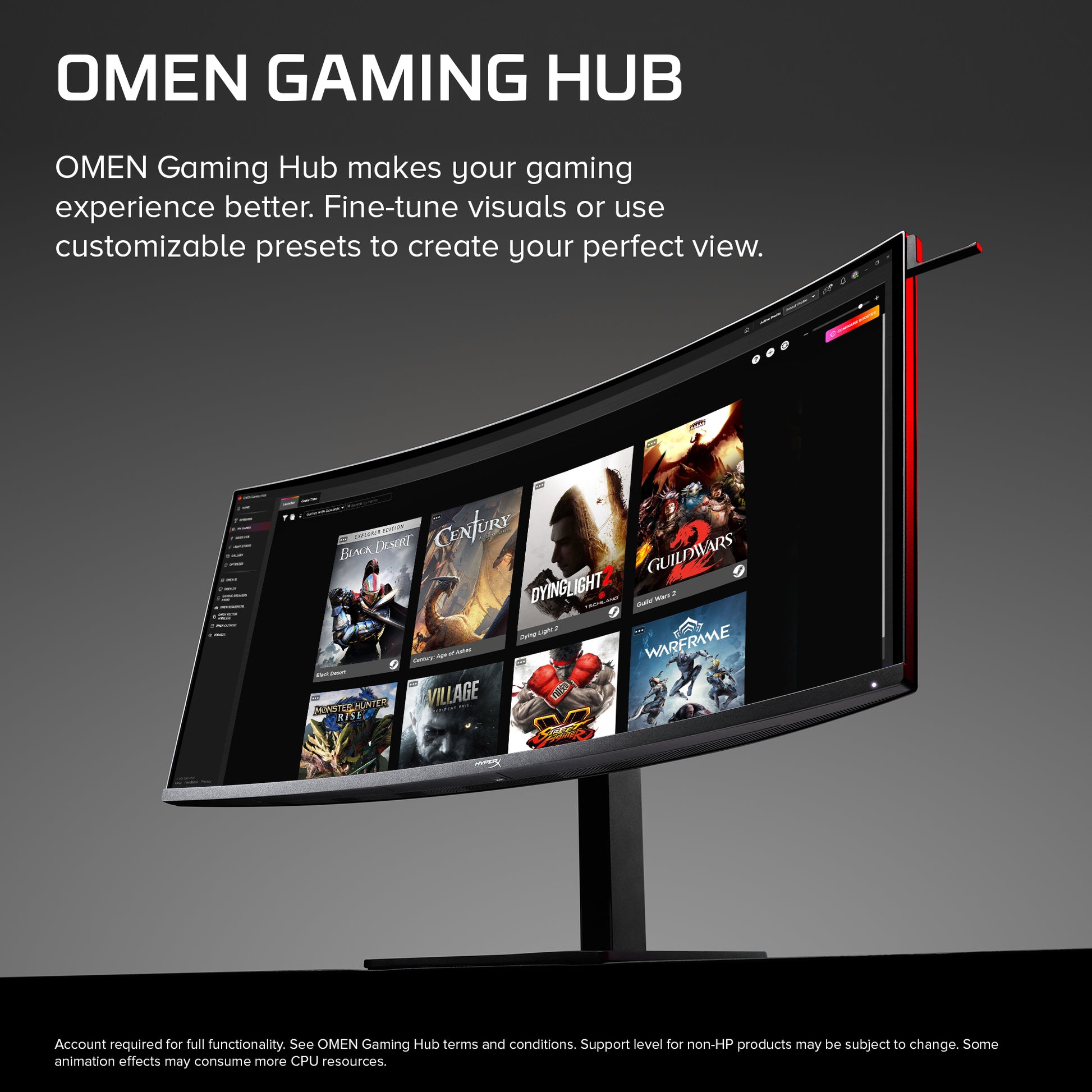 HP HyperX OMEN OLED 34 inch WQHD 360Hz Gaming Monitor - OMEN OLED 34