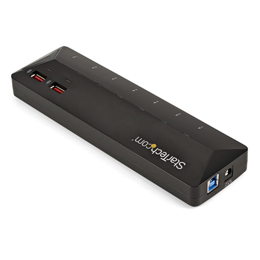 Star Tech 7-Port USB 3.0 Hub plus Dedicated Charging Ports - 2 x 2.4A Ports~7-Port USB 3.0 Hub (5Gbps) plus Dedicated Charging Ports - 2 x 2.4A Ports