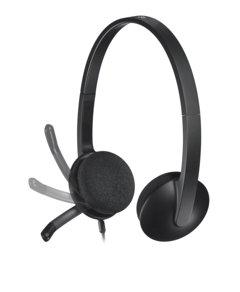 LOGITECH H340 WIRED USB STEREO HEADSET, NOISE CANCELLING MIC,2YR WTY