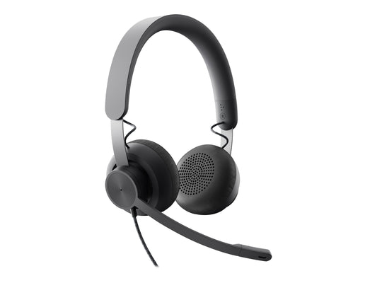 LOGITECH ZONE WIRED UC STEREO HEADSET,NOISE CANCELLING,USB-C W/USB-A , ADAPTER 2YR WTY