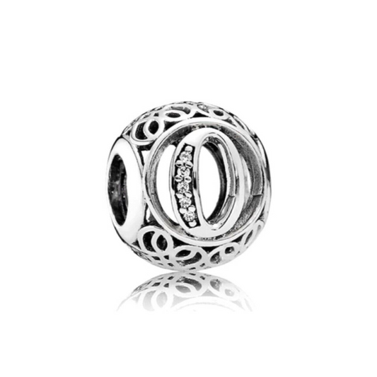 Brand New Genuine PANDORA Vintage Letter O Openwork Charm - 791859CZ (Discontinued by Pandora) 