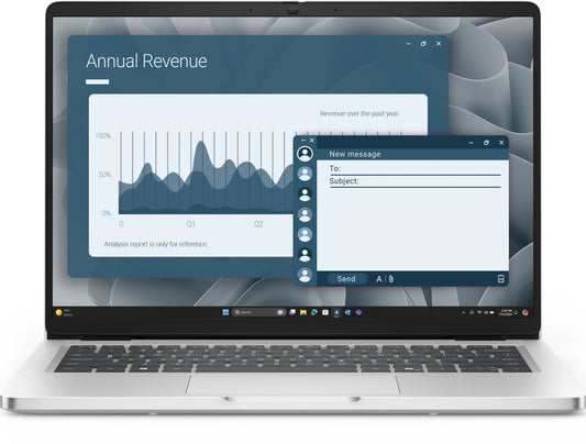 Dell Pro 14 PC14255 AMD Ryzen AI 7 350 Laptop 35.6 cm (14") Full HD+ 16 GB DDR5-SDRAM 512 GB SSD Wi-Fi 6E (802.11ax) Windows 11 Pro Silver product image