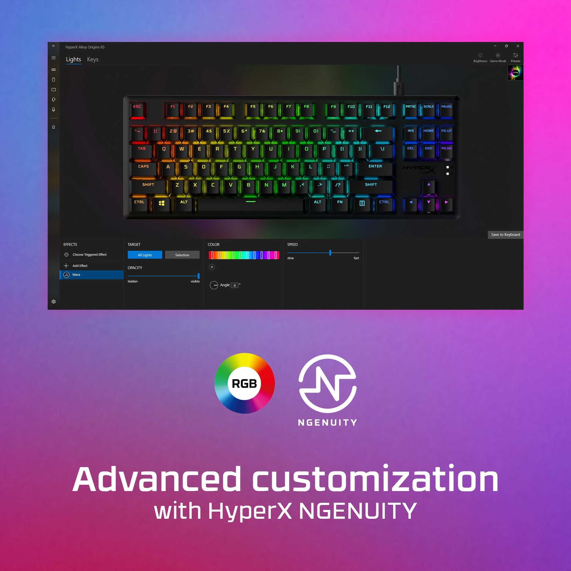 HyperX Alloy Origins Core - Mechanical Gaming Keyboard - HX Aqua (US Layout)