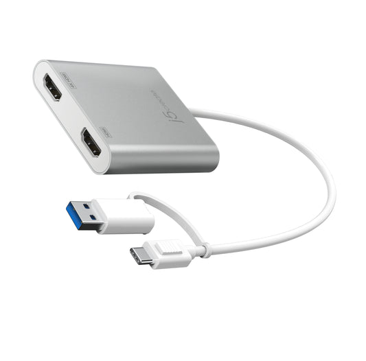 j5create JCA365-N USB-C® to Dual HDMITM Multi-Monitor Adapter