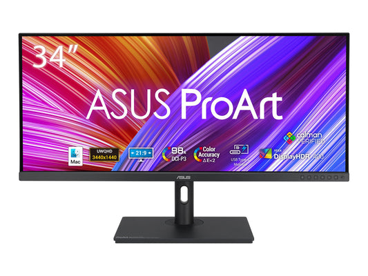 ASUS 34" (21:9) IPS UWQHD LED, 2MS, 120Hz, USB-C, DP, HDMI(2), USB(4), H/ADJ, SPKR, 3YR