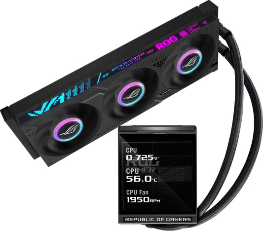 ASUS ROG Strix LC IV 360 ARGB LCD Processor All-in-one liquid cooler 12 cm Black product image