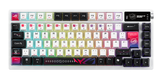 ASUS ROG Azoth X keyboard Gaming USB + RF Wireless + Bluetooth QWERTZ White