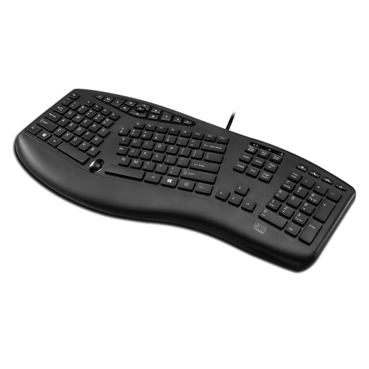 Adesso AKB-160UB TRUFORM ERGONOMIC DESKTOP KEYBOARD 10+1