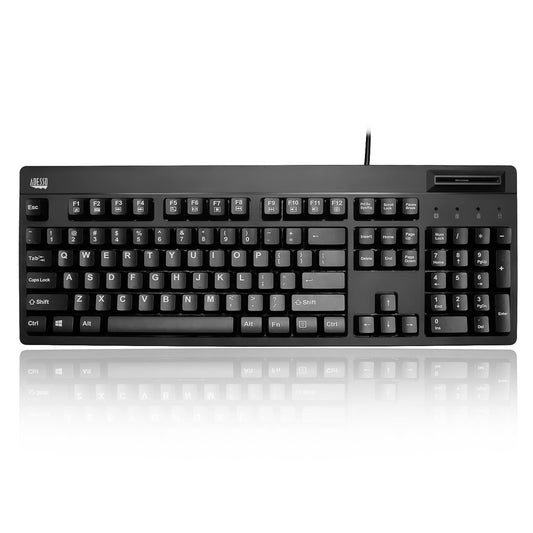 Adesso AKB-630SB-TAA EasyTouch 630SB-TAA - Smart Card Reader Keyboard (TAA Compliant)