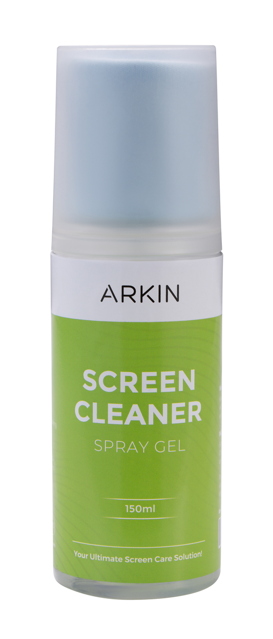 ARKIN SCREEN CLEANING KIT 150ML INC MICROFIBRE CLOTH ALCOHOL & AMMONIA FREE