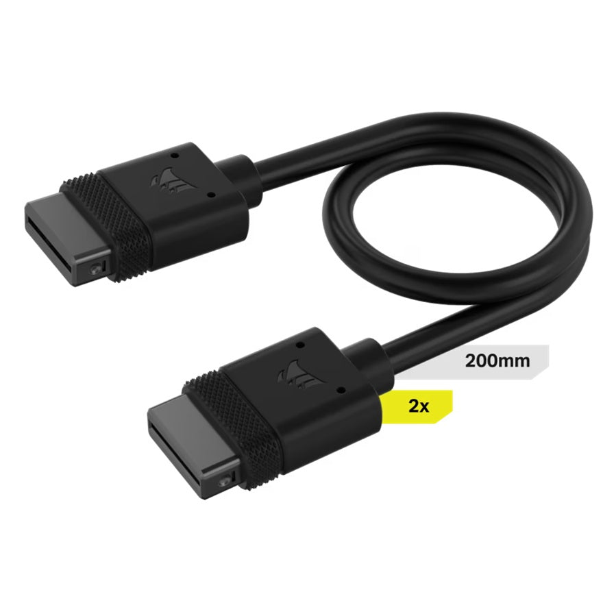 Corsair  iCUE LINK Cable - 200mm x 1 Black. Straight Connecotrs