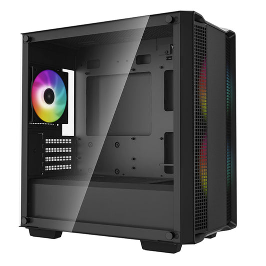 DeepCool CC360 ARGB Micro-ATX Case 3x120mm Pre-Installed ARGB Fans ,Tempered Glass Panel, Front USB3.0√ó1„ÄÅUSB2.0√ó1„ÄÅAudio√ó1