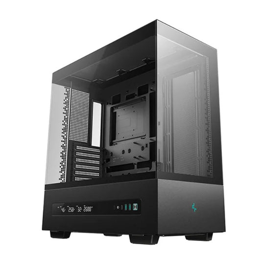 DeepCool CH690 DIGITAL Mid-Tower ATX Case, Panoramic Design, Support up to 420mm Radiator, Supports Rear Connector Motherboards, USB3.0×2、Audio/Mic×1