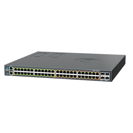 Cambium cnMatrix EX3052R-P, Intelligent Ethernet Switch, 48 1G(24 PoE+ ports and 24 4PPoE ports(60W)) and 4 SFP+ ports, ,  Dual/Removeable power supplies