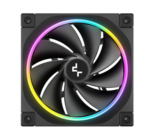 DeepCool FL12R 120mm Unique Addressable RGB High Performance Fans, Low Noise, 4-pin PWM, Fluid Dynamic Bearing