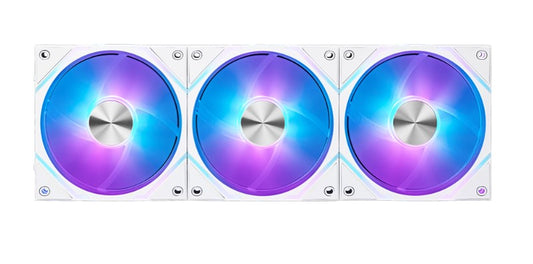 MSI MPG EZ120 ARGB WHITE-3W Fan, 3 x MPG EZ120 ARGB fans, 7-pin JAF / 4-pin PWM & 3-pin ARGB, 0~1900 RPM ±10%, 73.82 CFM, white