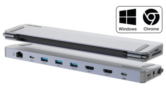 COMSOL DOCK, USB-C DUAL 4K, 90W, HDMI(2) USB-C(1) USB3.0(3), 2YR WTY