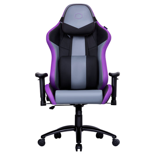 COOLER MASTER GAMING CHAIR PURPLE, ULTRA COMFORTABLE HEAD AND LUMBAR PILLOWS