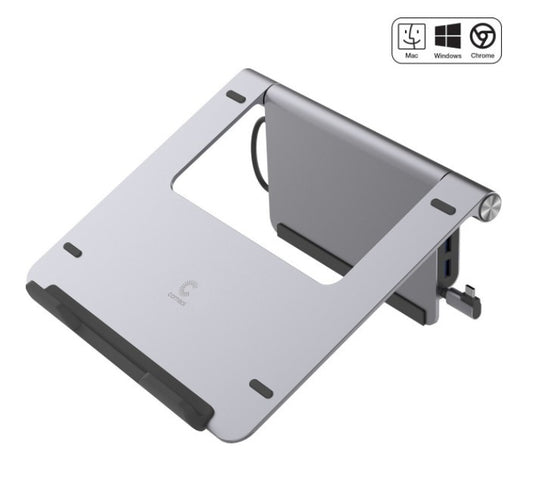 COMSOL LAPTOP STAND WITH USB-C.4K HDMI MULTI-PORT ADAPTER
