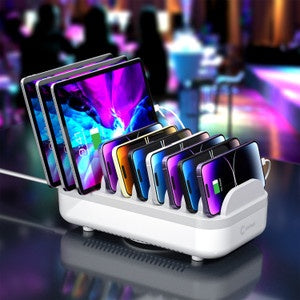 COMSOL 10 PORT USB-C & USB-A CHARGING STATION 120W TOTAL POWER