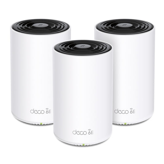 TP-LINK DECO AXE5400 WI-FI 6E TRI-BAND MESH SYSTEM, GbE(3), 3-PACK, 3YR