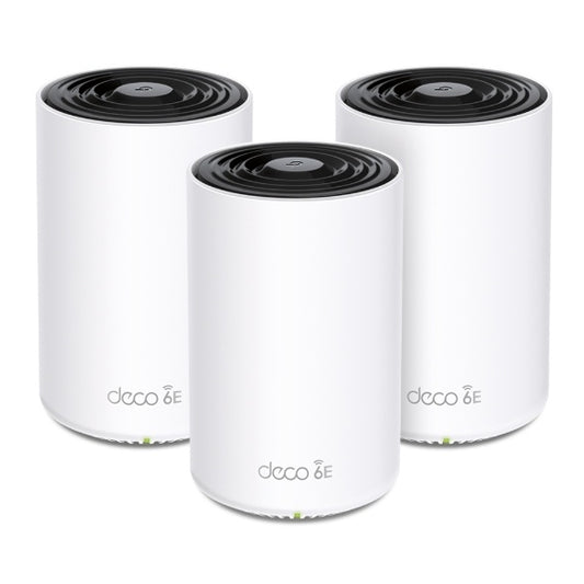 TP-LINK DECO AXE5400 MESH WI-FI 6E TRI-BAND SYSTEM, 2.5GbE(2), GbE(1), 3-PACK, 3YR