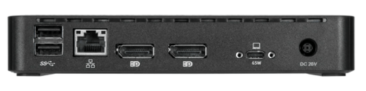 TARGUS DOCK315AUZ, USB-C DUAL VIDEO 4K DOCKING STATION VIA DISPLAYPORT, 65W POWER, 5YR WTY