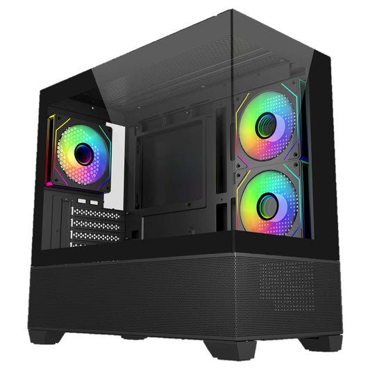 COOLER MASTER MATX, 270 TEMPERED GLASS SIDE PANEL, ARGB FANS(3), 2YR