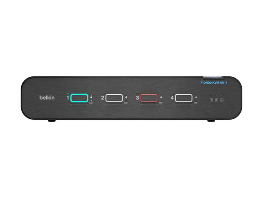 BELKIN 4-PORT 2 HEAD DP/HDMI UNIVERSAL SKVM W/CAC PP4.0 , 3YR WTY