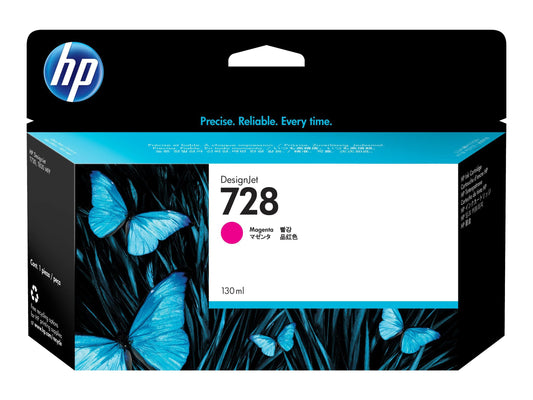 HP 728 130-ML MAGENTA DESIGNJET INK CARTRIDGE F9J66A - T730/T830