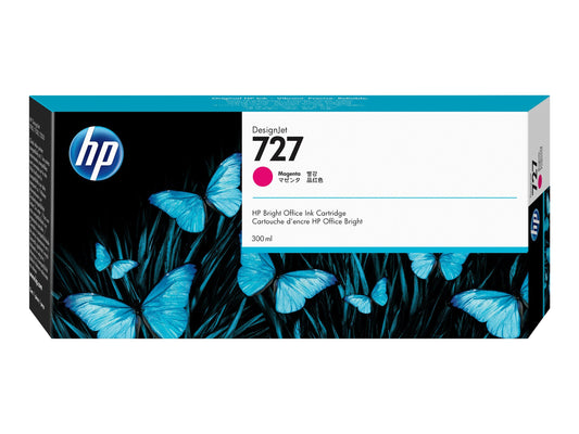 HP 727 300-ML MAGENTA DESIGNJET INK CARTRIDGE - T920/T930/T1500/T1530/T2500/T2530