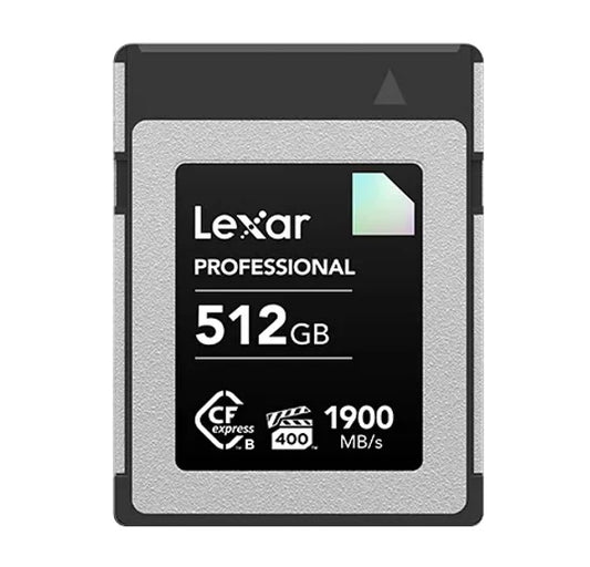 Lexar CFexpress Type B Diamond Series 512GB– CFexpress Type B card Diamond 1900MB/s read, up to 1700MB/s write, VPG400, 8K RAW