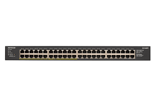 NETGEAR (GS348PP) 48-PORT UNMANAGED SWITCH, POE+(24), 380W, 3YR