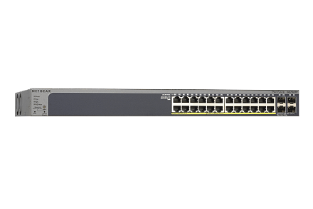 NETGEAR (GS728TP) 24-PORT SMART MANAGED SWITCH, POE+(24) 190W, SFP(4), LIFE WTY
