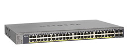 NETGEAR (GS752TP) 48-PORT SMART MANAGED SWITCH, POE+(48) 380W, SFP(4), LIFE WTY