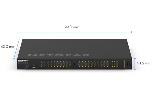 NETGEAR 48-PORT MANAGED L2 SWITCH, POE+(40) 480W, SFP(8), LIFE WTY