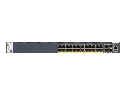 NETGEAR 24-PORT MANAGED L3 STACK SWITCH, POE+(24), 10G(2), SFP+(2), 550W, LIFE WTY