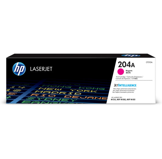 HP 204A MAGENTA LASERJET TONER 900 PAGES FOR M154A M154NW M180N M181FW